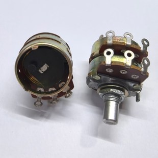 B10K B100K 15圆柄无后盖 台产ALPHA艾华音量电位器双联RV24BF