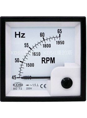 厂家供应 指针式BE-96/72/80HZ频率表45-65HZ+1350-1950RPM