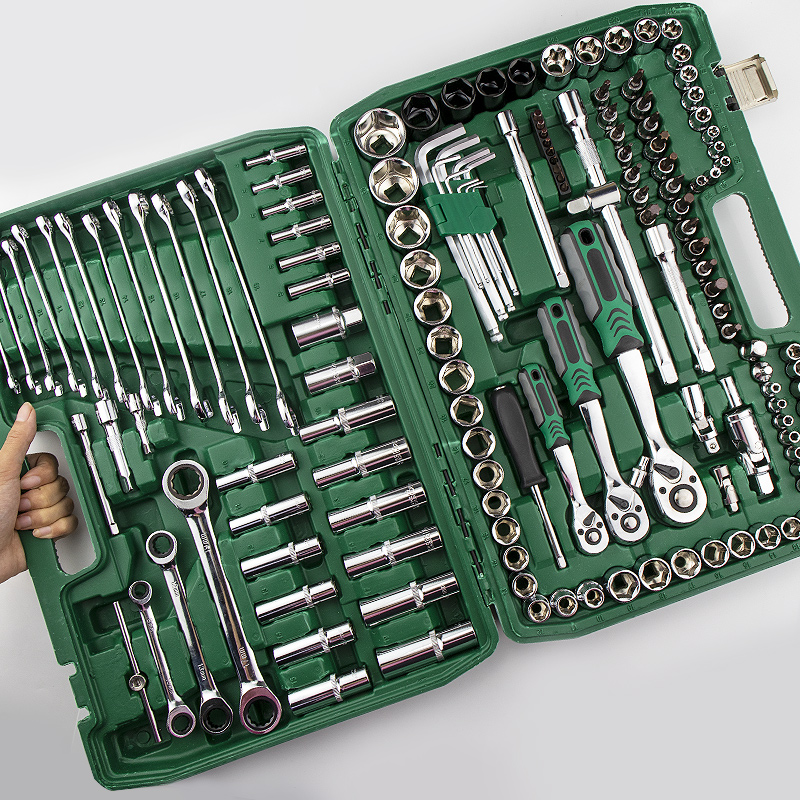 1/4寸套筒扳手棘轮扳手套筒组合汽修车火花塞拆卸维修汽车轮胎全