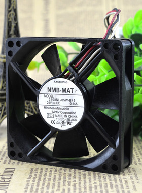 NMB 8020 24V 0.14A 8CM 3线检测告警 变频器风扇 3108NL-05W-B49