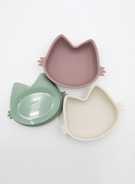 韩国modui硅胶吸盘碗猫咪宝宝辅食碗婴幼儿防摔防烫儿童专用餐盘