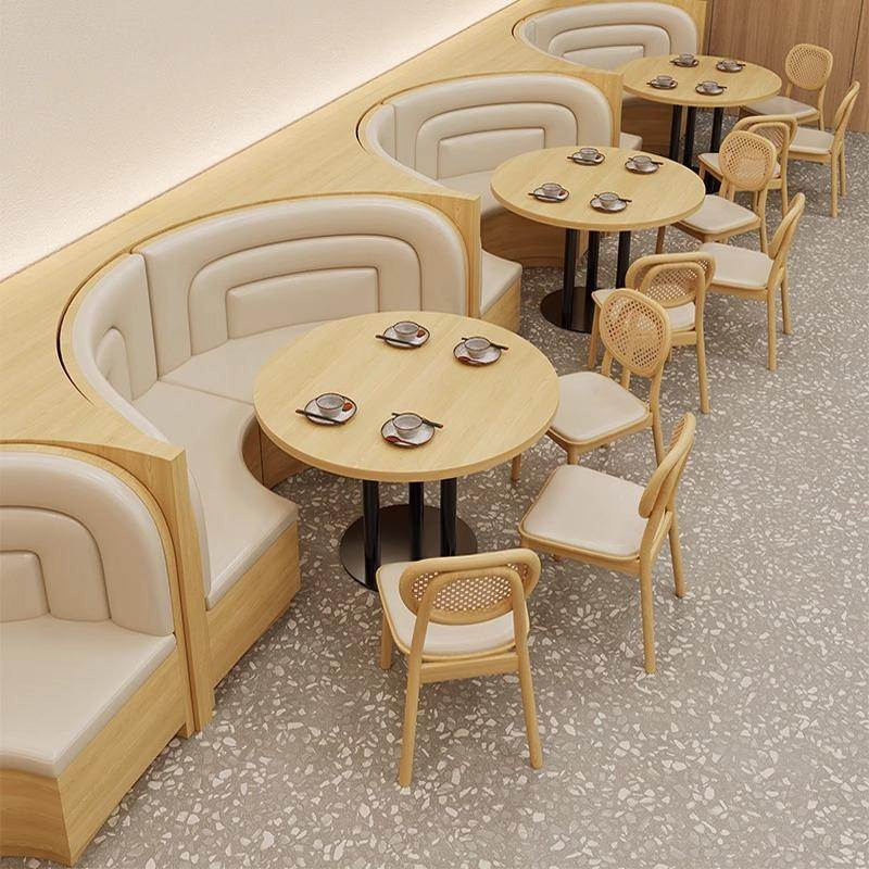 东南亚风厅厅实木咖编藤卡MEF座沙发商用西餐茶餐餐厅啡厅火锅店