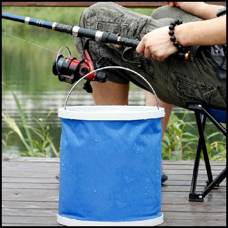 大号多功能便携式折叠 洗车水桶 车载水桶 户外水桶11升 汽车用品