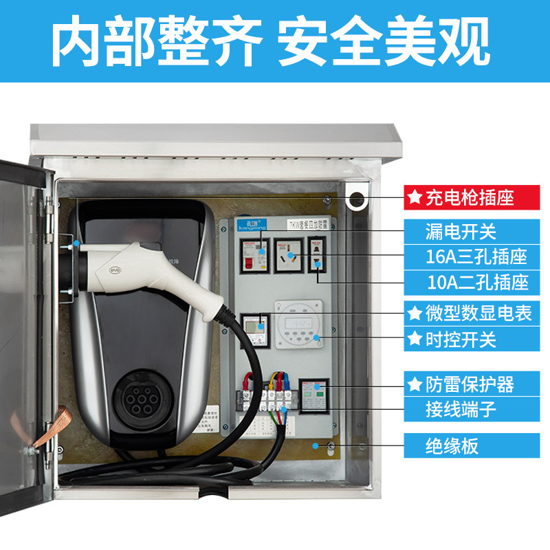 比亚迪充电桩箱唐秦宋不锈钢充电桩保护箱 新能源电动汽车充电箱