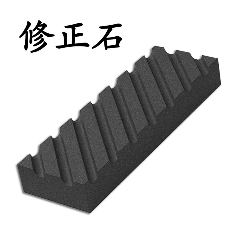 修正石黑碳化硅带槽油石磨刀石砥石黑碳黑带槽300目粗磨找平修平