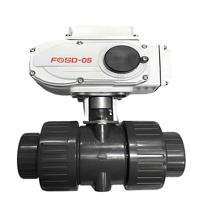富莱斯FOSD电动UPVC球阀防腐蚀耐酸碱塑料PPH双由令活接DN254050