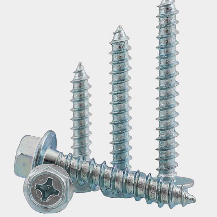 镀锌法兰外六角自攻螺钉带垫十字钻尾自钻螺丝木牙螺丝螺栓M4M5M6
