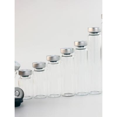 铝盖平口橡胶塞西林瓶卡口玻璃瓶耐磨塞透明取样瓶5/7/10/20ml