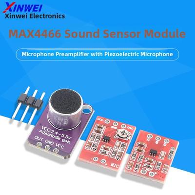 MAX4466/9814声音传感器模块麦克风前置放大器咪头驻极体话筒MIC