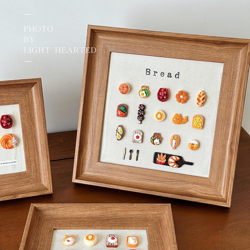 微缩食玩面包贴画相框摆件软装diy材料包创意生日5母亲20节日礼物