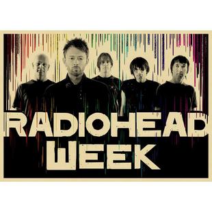 电台司令 RADIOHEAD 牛皮纸海报 摇滚 乐队 音乐装饰画 宿舍寝室