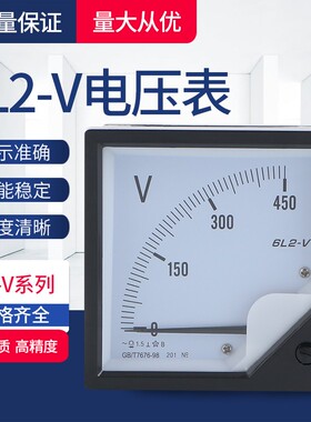 6L2-V交流电压表 6L2指针式电压表 50V 100V 150V 250V 300V 450V