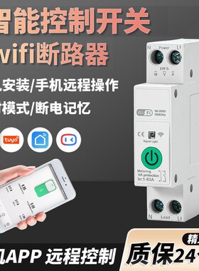 WiFi智能断路器空气开关涂鸦小度无线远程控制定时通断器家用
