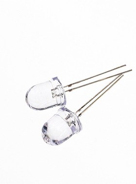 50只 10MM 白发翠绿光 发光二极管 绿色LED  L66