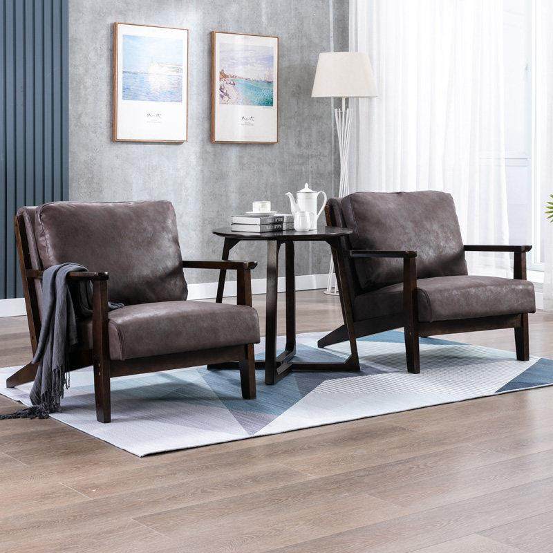 咖啡厅桌椅组合 网红单人沙发奶茶店休闲 卡座沙发 办公洽谈沙发