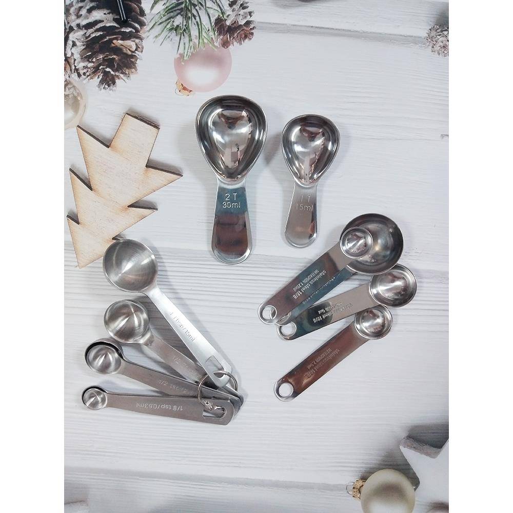 304不锈钢一体定量匙0.63/1.25/2.5/5/15/20/25/30ml粉咖啡短量勺