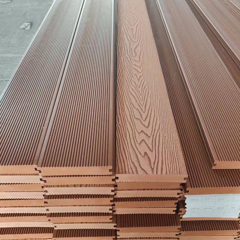 户外塑木地板露台阳台庭院防腐木板室外花园二代共挤木塑地板围栏