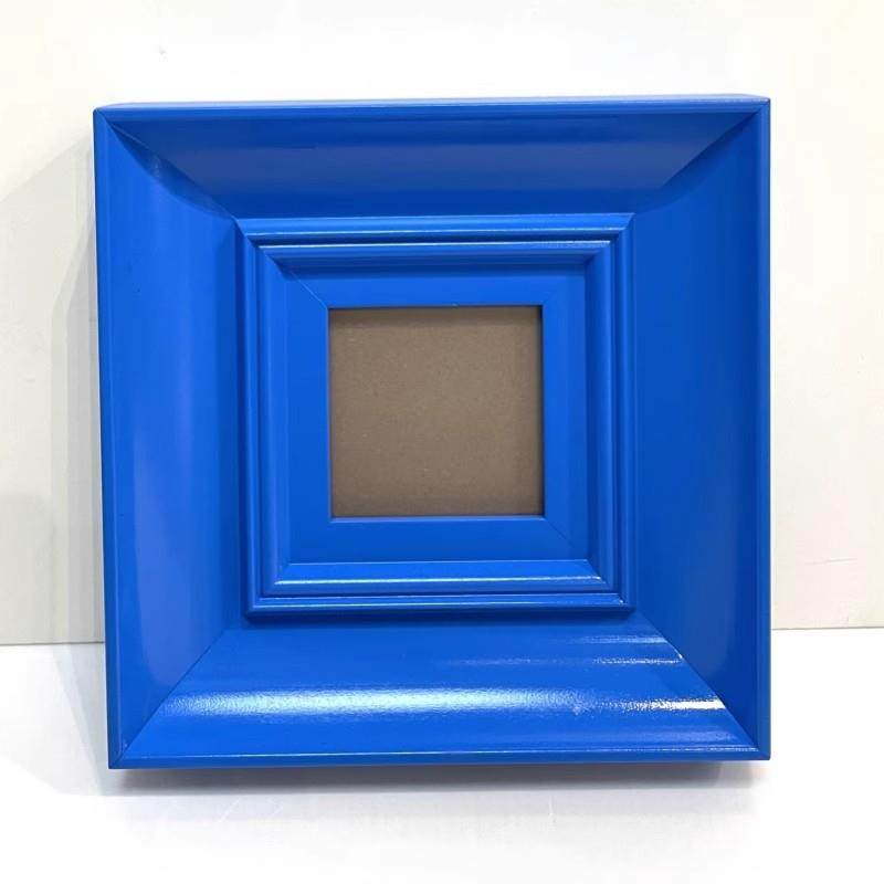 现代简约实木蓝色油画外框相框画框镜框客厅展厅装饰