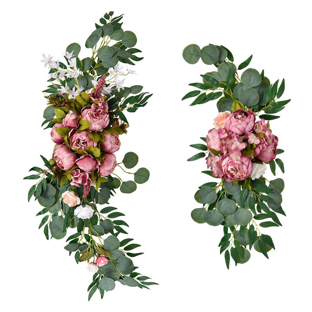 2025热销人造花椅背花婚礼迎宾牌装饰花婚庆拱门门楣花