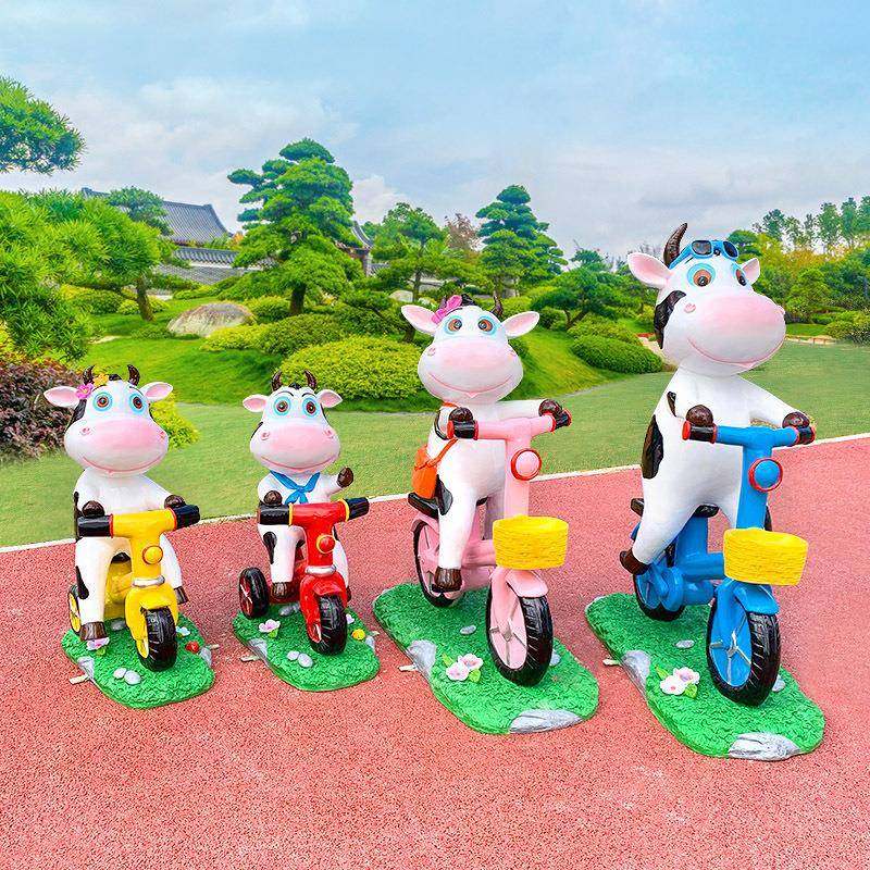 户外卡通骑车小羊奶牛幼儿园草坪小品装饰玻璃钢雕塑创意商场美陈,特色手工艺,其他特色工艺品,淘宝优惠券,粉丝福利购,淘宝优惠卷