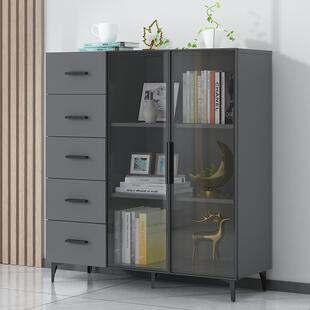 8V五斗柜玻璃门简约现代抽屉式收纳柜卧室柜子储物柜轻奢五斗橱斗