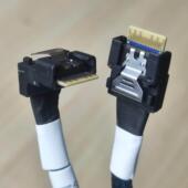 Slim SAS4.0 浪潮 SFF 8654 弯头转直头数据线 V01625A0000