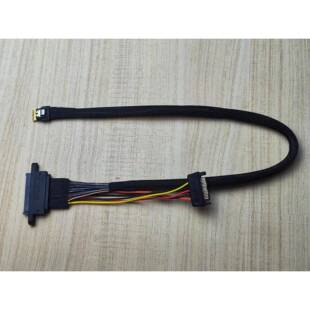 Slim sas SFF-8654 4i转U2 SFF-8639 Nvme U.2硬盘数据线