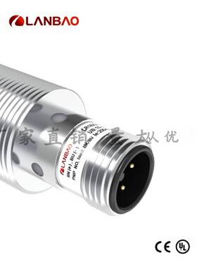上海兰宝Lr18Xcn08Lium-E2模拟输出传感器0-10V+0-20Ma金属气缸