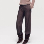 SoloForTwo 全包直筒休闲裤 竖刷暗纹直版 长裤