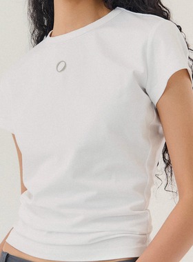 SoloForTwo 设计感小众沙漏腰T恤 2025夏季新款显瘦短款短袖T恤女