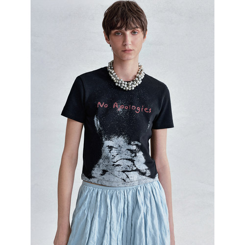 SoloForTwo修身短款短袖T恤