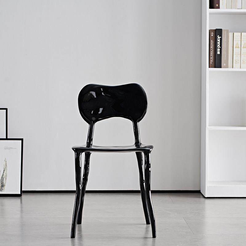 【星友家居】黏土椅子艺术感设计师餐椅创意家居家用玻璃纤维靠背
