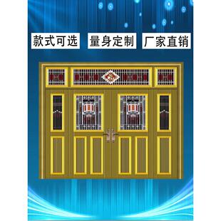 定制铝合金双开 关对开 乡村别墅四开 六开 门农村庭院大门自建房