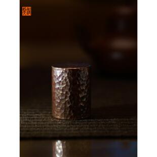 铜覆制铜盖壶盖持有人盖子持有人杯垫茶道装饰品茶具配件纯铜手工