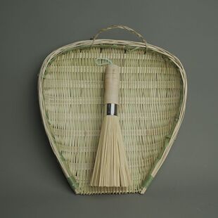 竹编筲箕簸箕锅刷 竹青篾全竹子制成 淘米洗菜沥水收纳筐竹筛竹篮