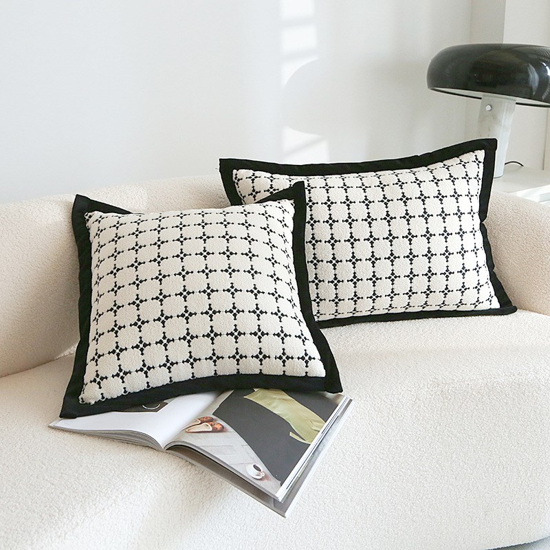 跨境现代法式抱枕沙发客厅靠垫经典靠背枕飘窗腰靠床上靠枕套含芯