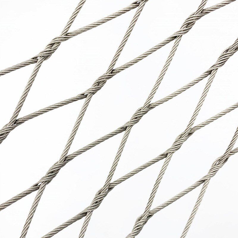 不锈钢防坠绳网幼儿园小学高空防坠网建筑商场天井台防坠物编织网