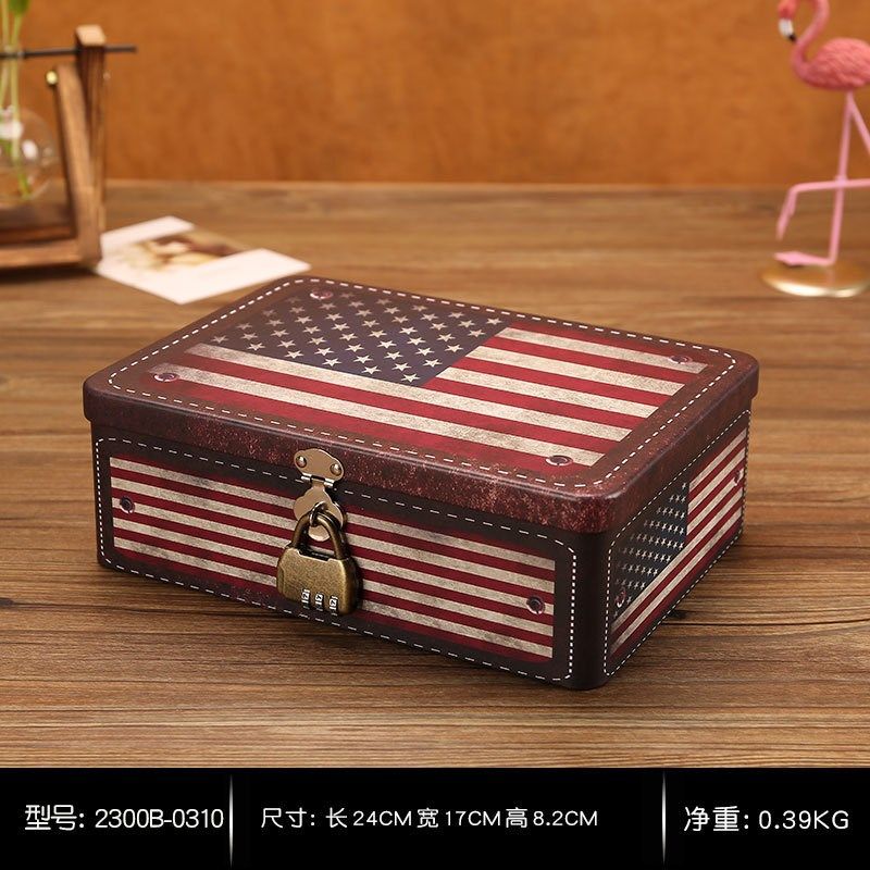 厂家杂物复古收纳铁盒 马口铁带锁翻盖盒 英伦风礼品首饰盒,包装,金属盒包装,淘宝优惠券,粉丝福利购,淘宝优惠卷