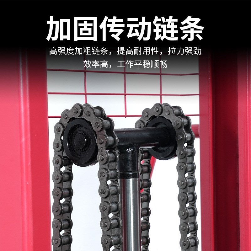 手动液压升高车搬运车C型钢叉车1吨2吨3吨升降电动叉车手动轻型堆