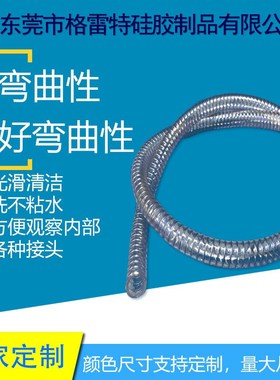 格雷特PC10加厚耐油耐高温50真空透明PVC钢丝抽水管1/2寸
