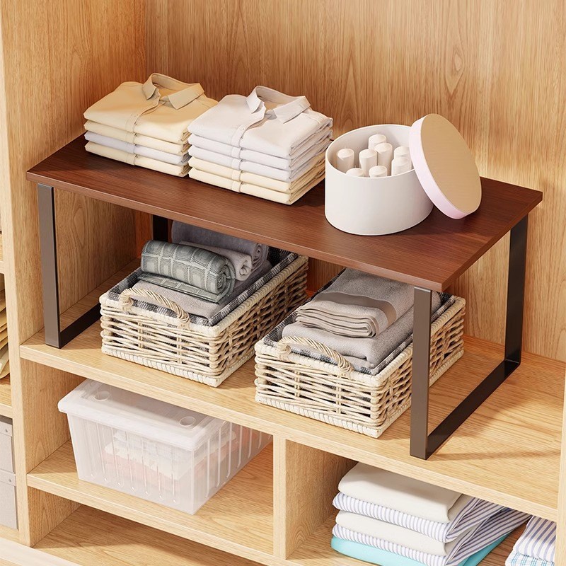 衣柜分层置物架宿舍家用衣柜免打孔整理分隔柜内省空间简易收纳架