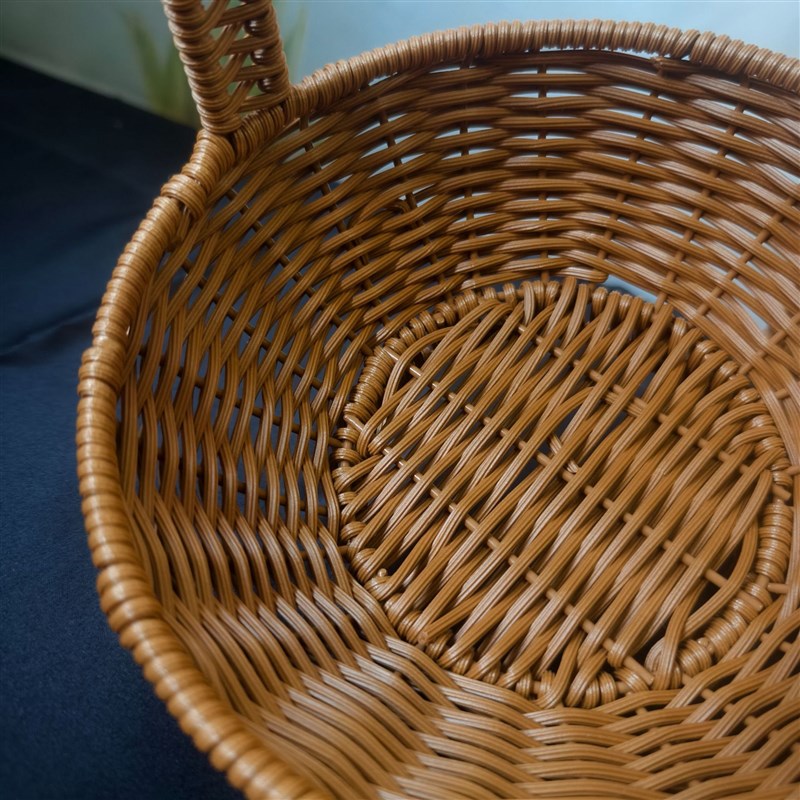 户外提手采摘篮创意迷你款藤编水果篮手提礼品篮儿童舞蹈道具