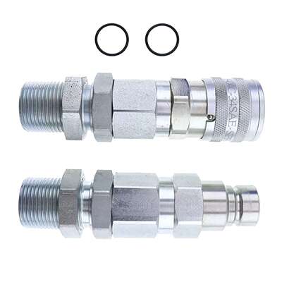 KV13884 AT312877隔板式快插ISO16028 3/4ORFS装载机长尾快速接头