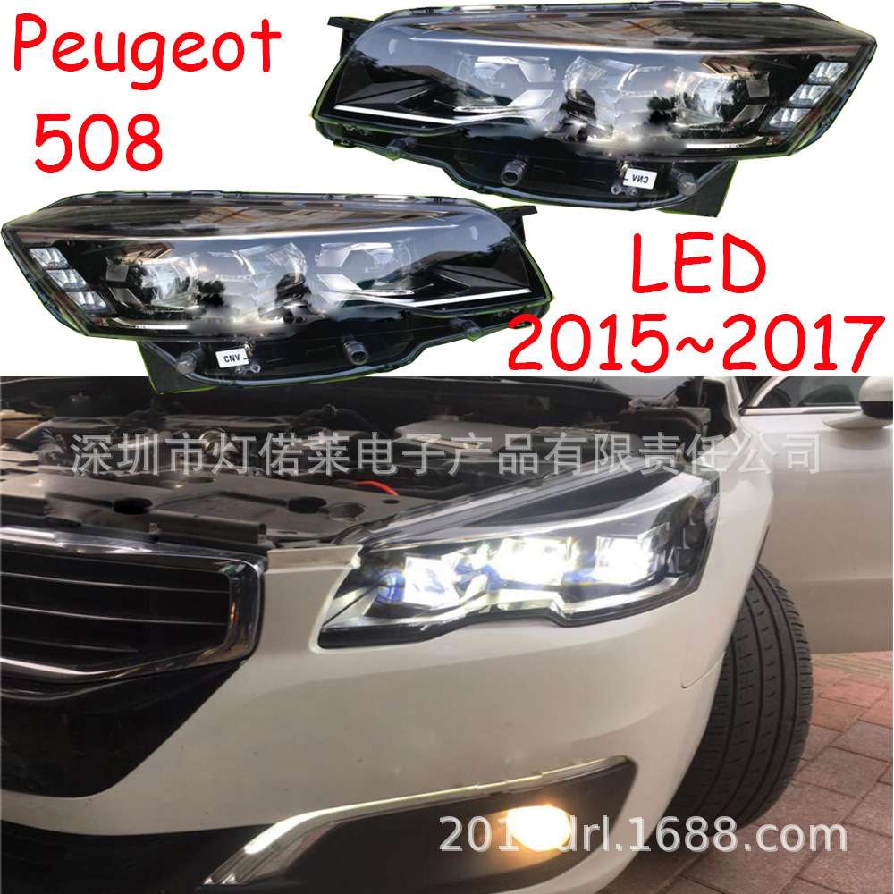 适用于标致508大灯前照灯LED1个 2015~2017
