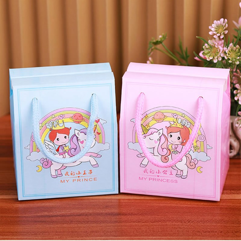 宝宝满月喜蛋盒儿童生日礼品包装礼盒糖果盒喜饼伴手节日手提礼袋