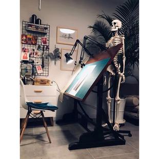 美术绘画桌设计工作台实木设计师书桌绘图桌子制图桌画架画室