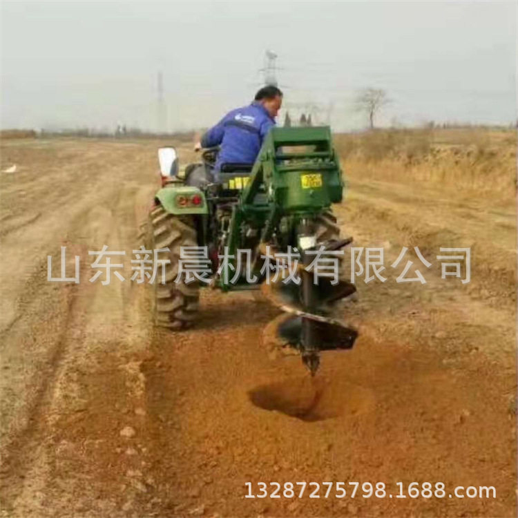 四轮三点悬挂式挖坑机 轻便型地钻机便携式汽油挖坑机