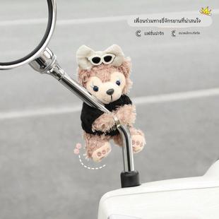 适用于铃木uy125摩托车后视镜装 饰公仔毛绒玩偶挂件饰品摆件配饰