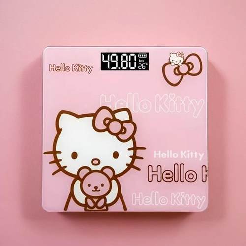 哈喽Kitty电子秤电池款家用可爱嗨喽kt电子称女精准凯蒂猫体重秤