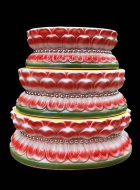 佛像底座观音菩萨陶瓷莲花座台供奉供佛摆件垫高神像托 托架客厅